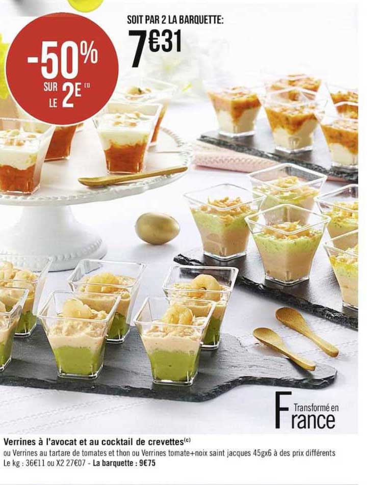 Verrines A L'avocat Et Au Cocktail De Crevettes