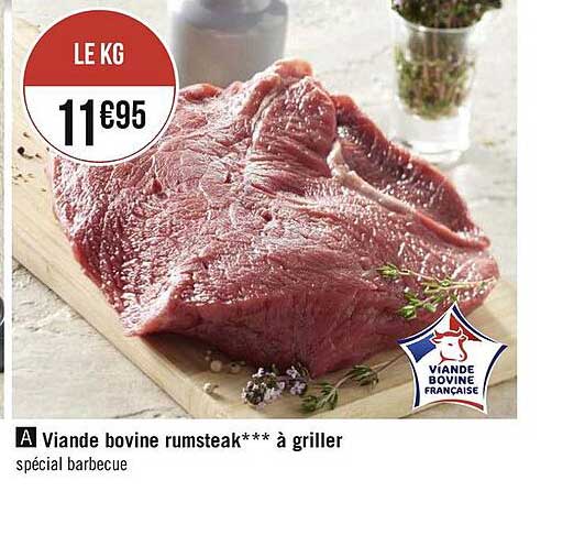 Viande Bovine Rumsteak à Griller