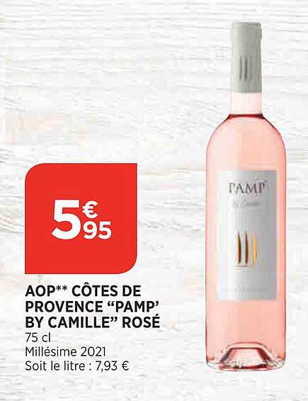 aop côtes de provence "pamp'by camille" rosé