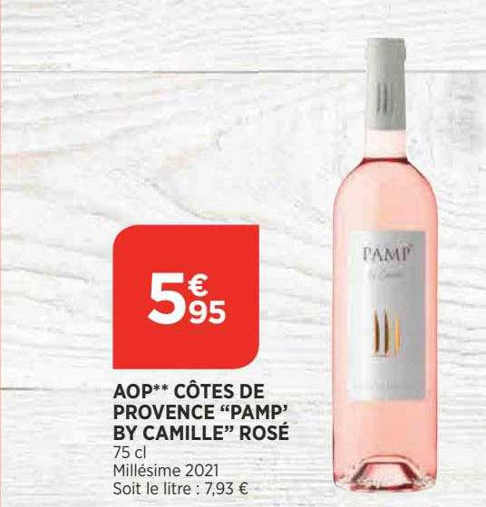aop côtes de provence "pamp'by camille" rosé