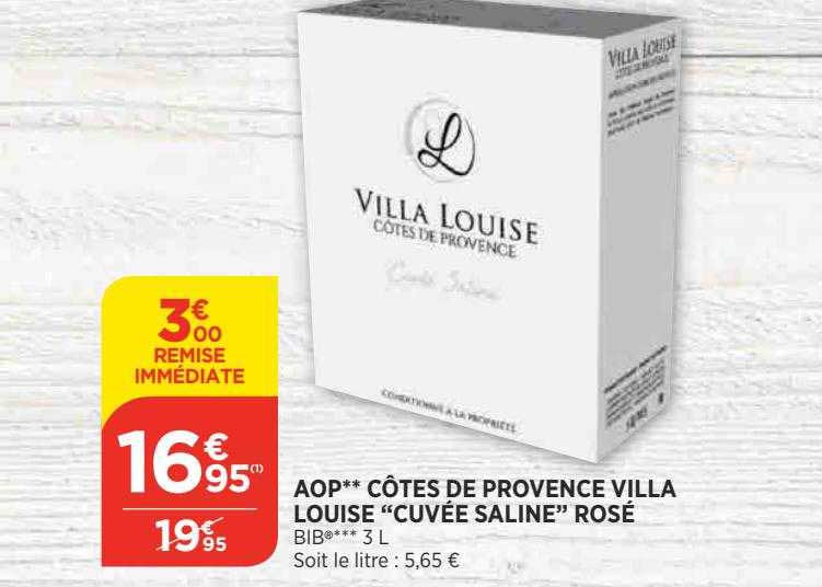 aop  côtes de provence villa louise "cuvée saline" rosé