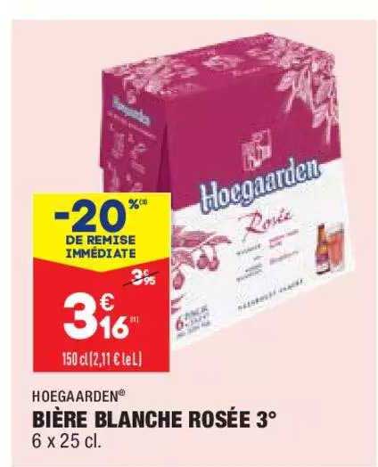bière blanche rosée 3° hoega arden