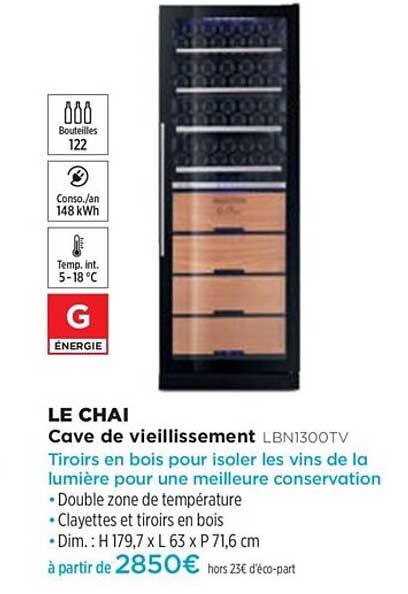 cave de vieillissement le chai lbn1300tv
