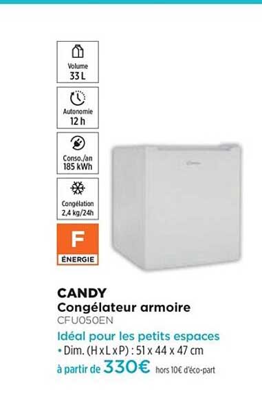 congélateur armoire candy cfu050en