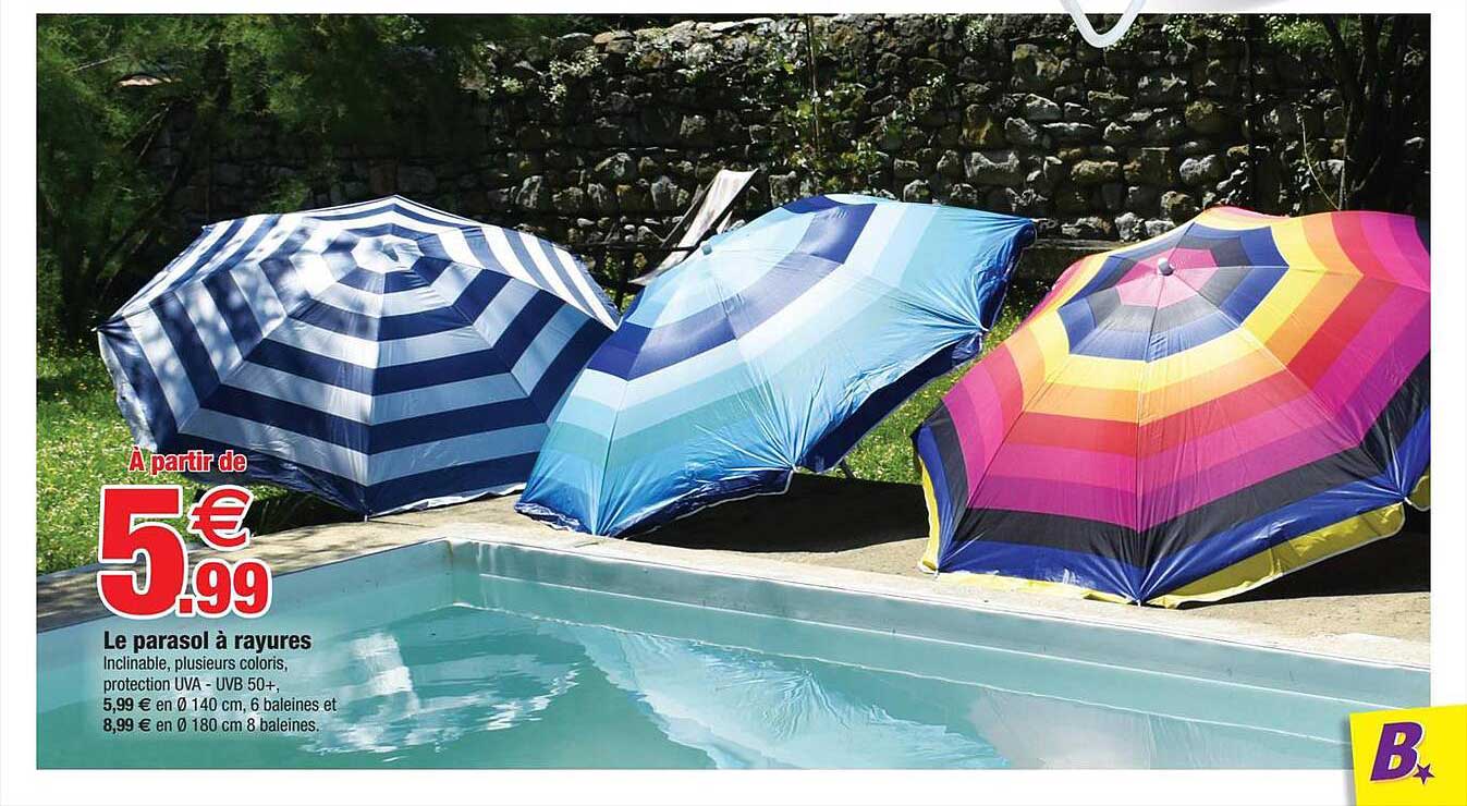 le parasol à rayures