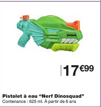 pistolet à eau "nerf dinosquad"