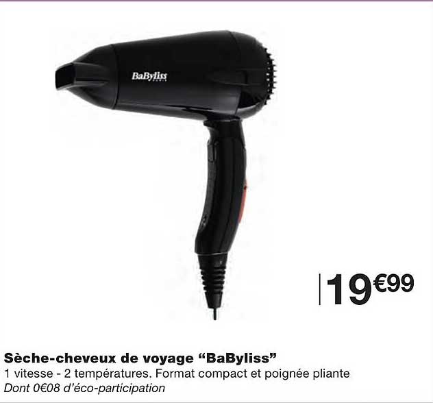 sèche-cheveux de voyage "babyliss"