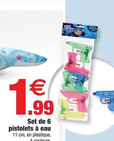 Set De 6 Pistolets à Eau