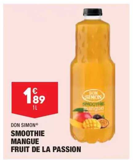 smoothie mangue fruit de la passion don simon