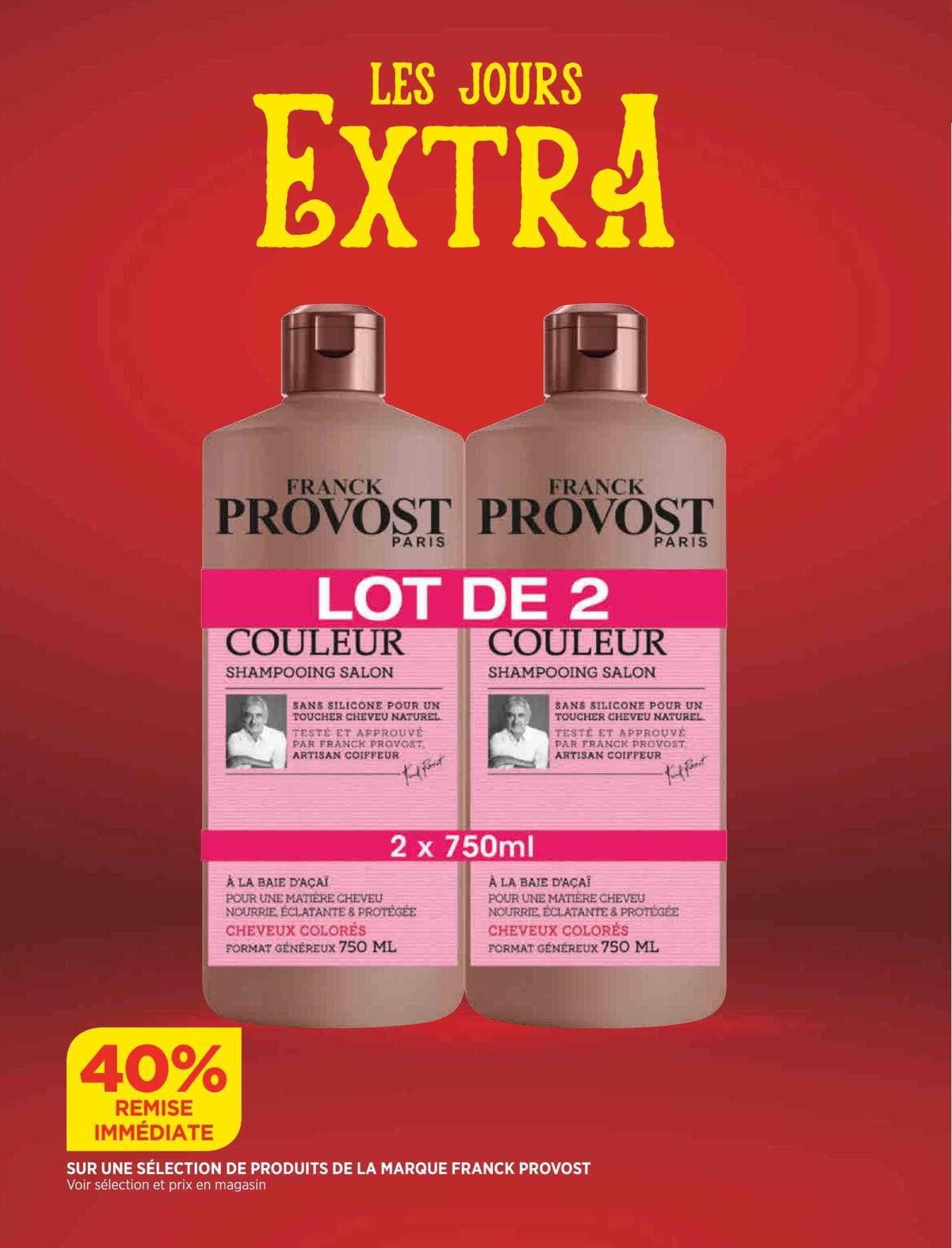 sur une sélection de produits de la marque franck provost