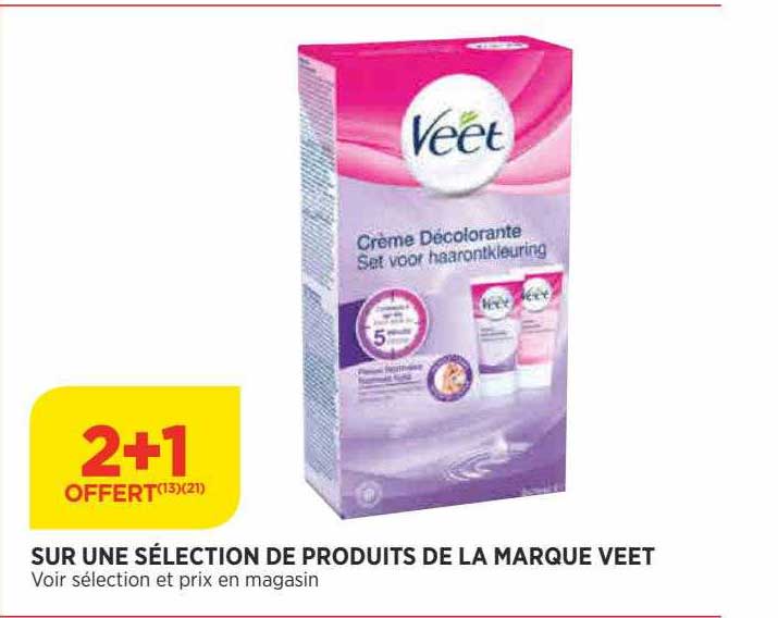 sur une sélection de produits de la marque veet