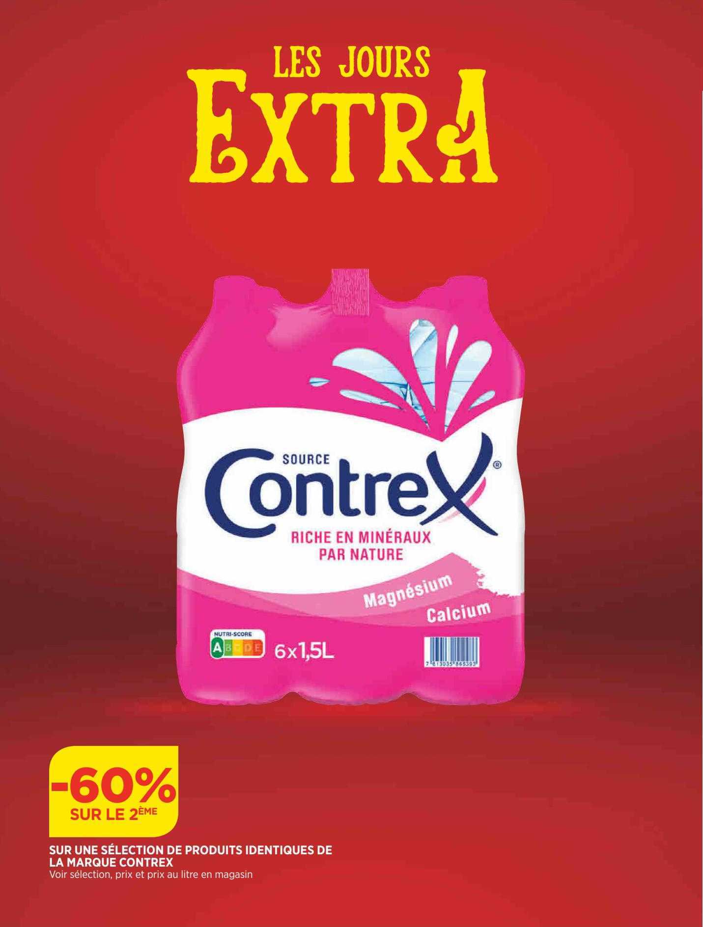 sur une sélection de produits identiques de la marque contrex