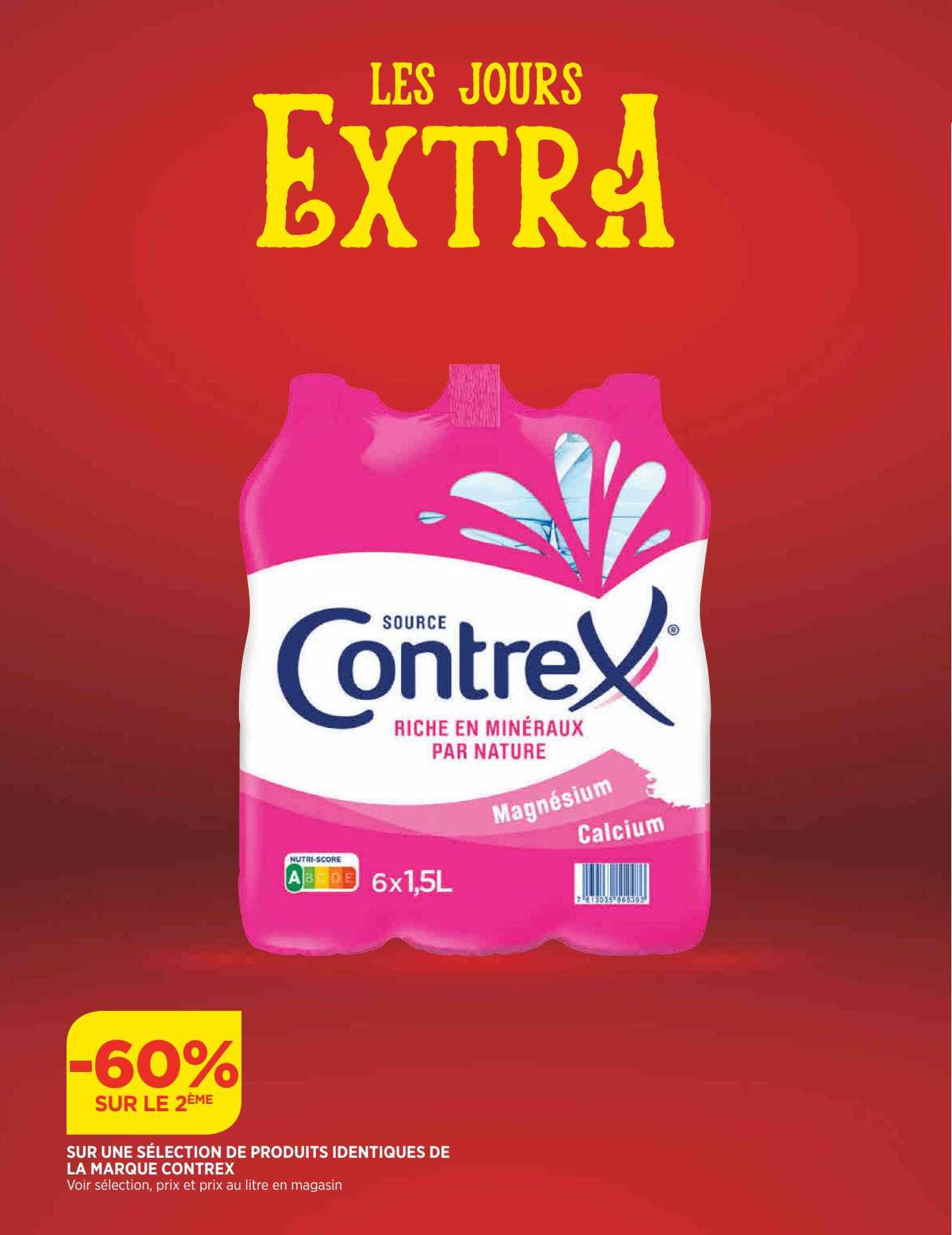 sur une sélection de produits identiques de la marque contrex