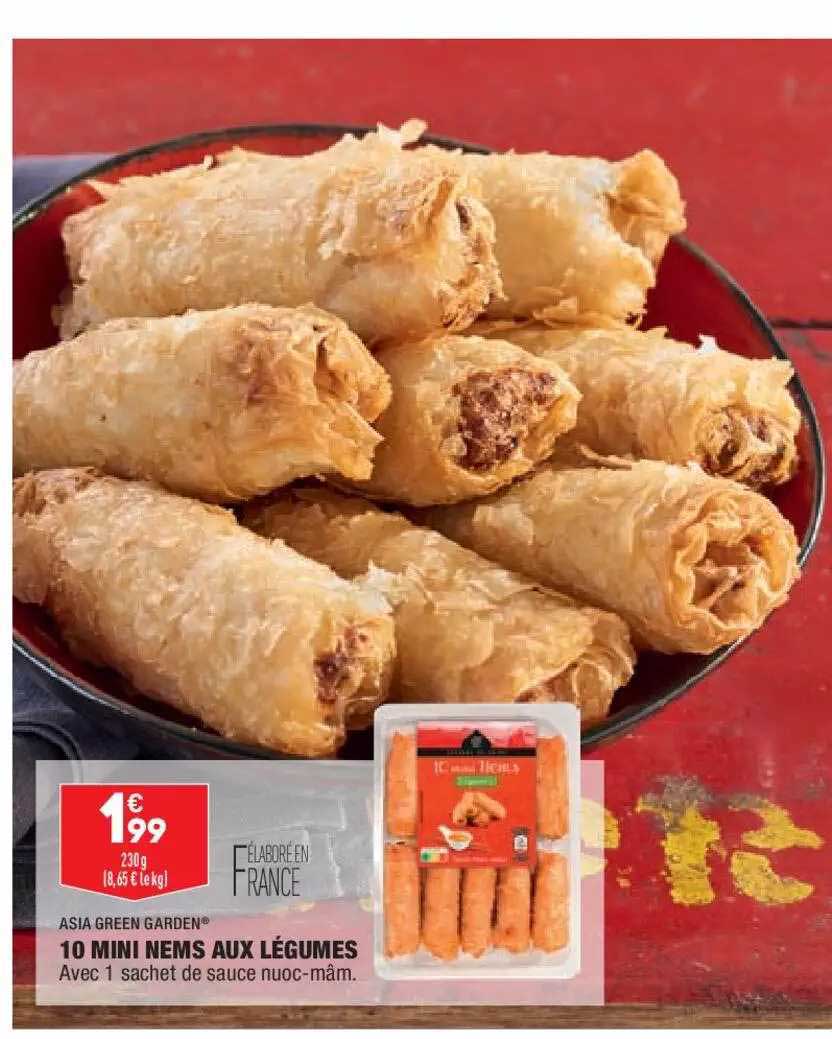 10 mini nems aux légumes asia green garden