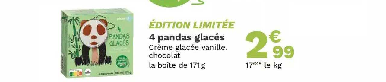 4 pandas glacés