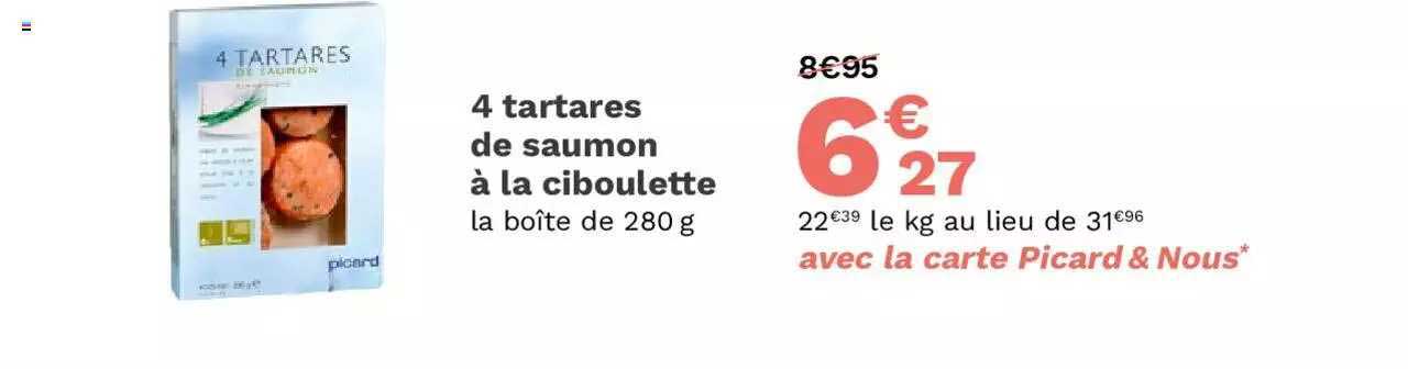 4 tartares de saumon à la ciboulette