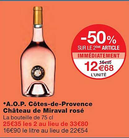 a.o.p. côtes-de-provence château de miraval rosé