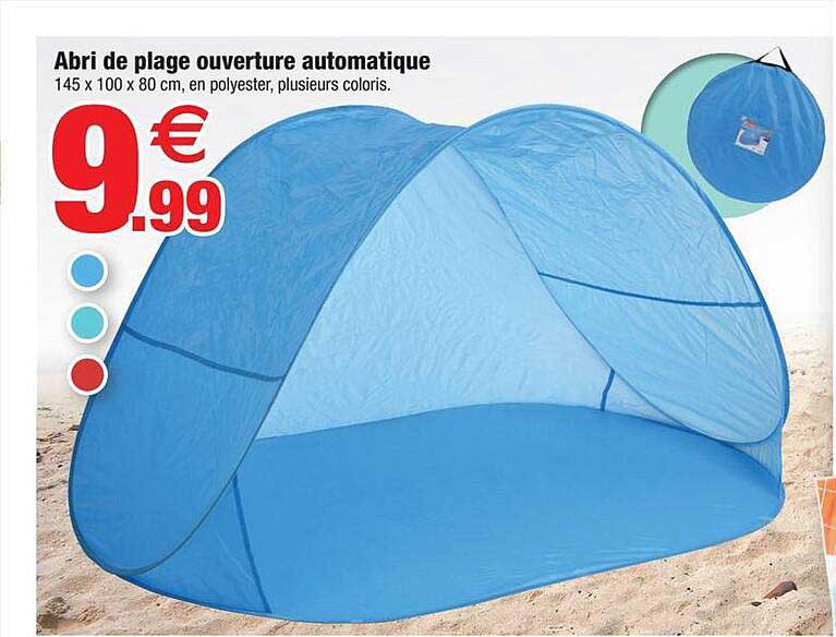 abri de plage ouverture automatique