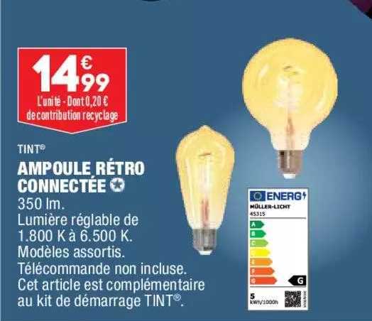 ampoule rétro connectée tint
