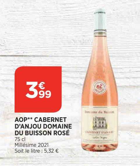 Aop Cabernet D'anjou Domaine Du Buisson Rosé
