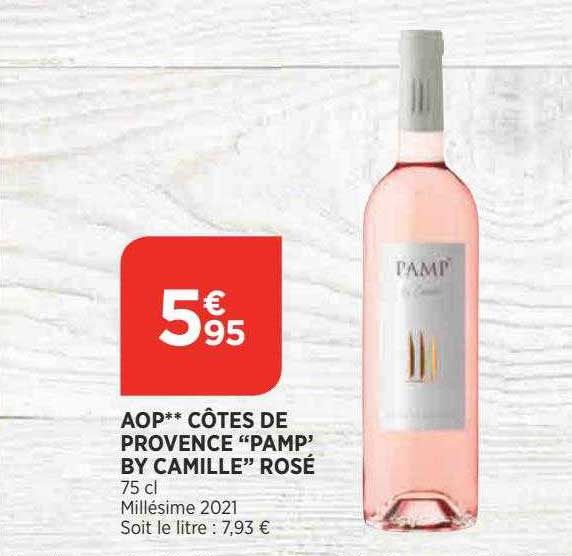 Aop Côtes De Provence "pamp'by Camille" Rosé