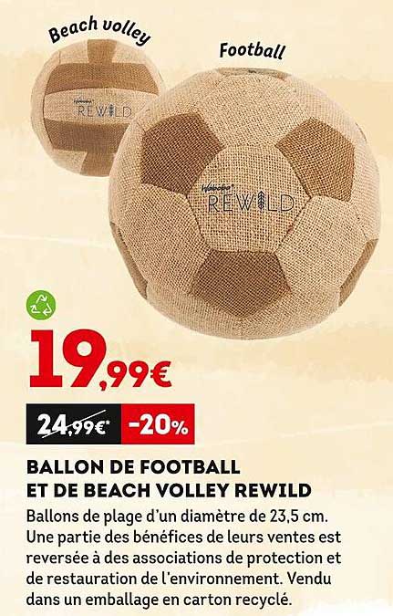 ballon de football et de beach volley rewild