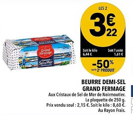 beurre demi-sel grand fermage