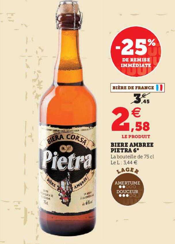 Bière Ambrée Pietra 6°