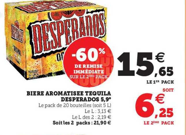 bière aromatisée tequila desperados 5,9°