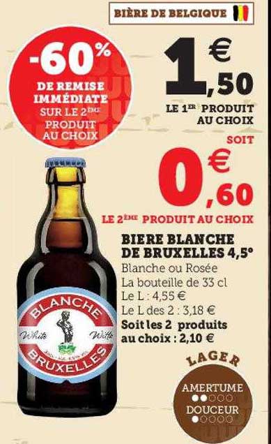 bière blanche de bruxelles 4,5°