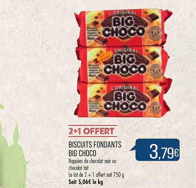biscuits fondants big choco