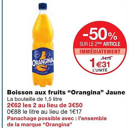 Boisson Aux Fruits "orangina" Jaune