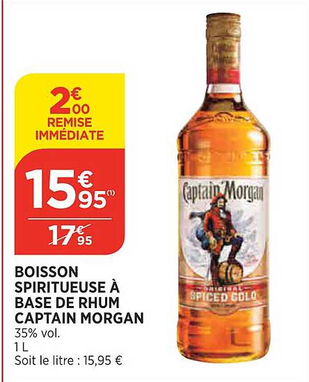 Boisson Spiritueuse à Base De Rhum Captain Morgan