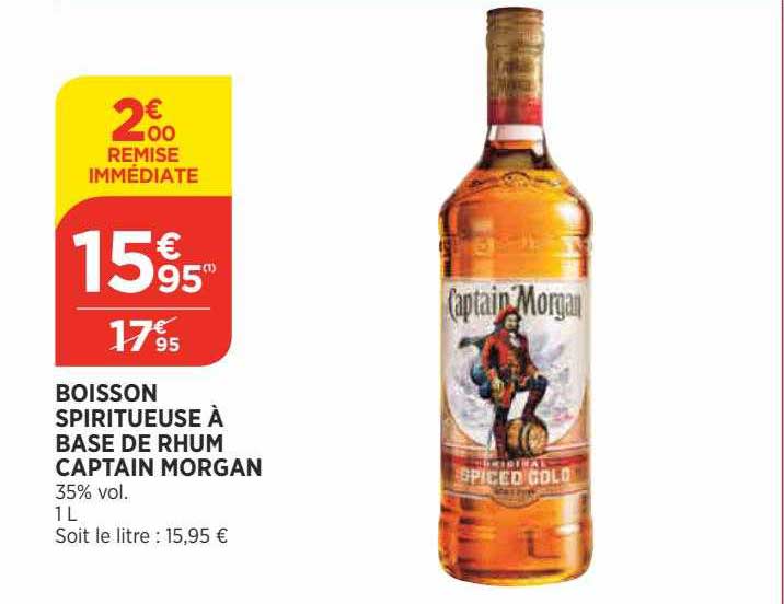boisson spiritueuse à base de rhum captain morgan