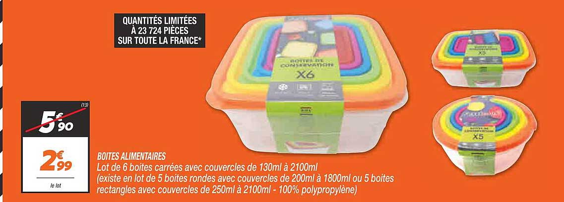 boîtes alimentaires