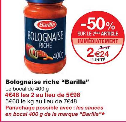 Bolognaise Riche "barilla"