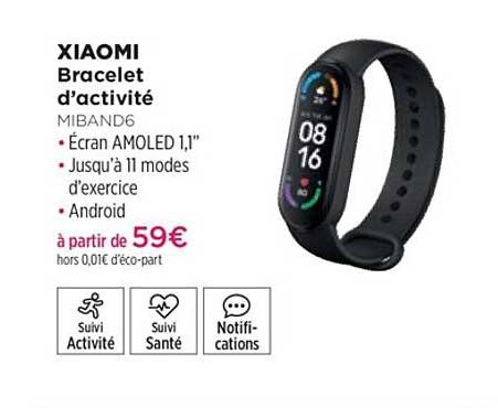 bracelet d'activité xiaomi miband6