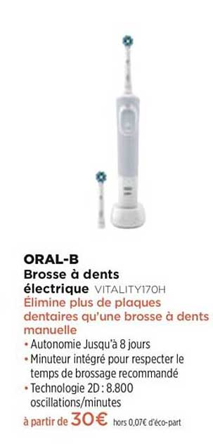 brosse à dents électrique oral-b vitality170h