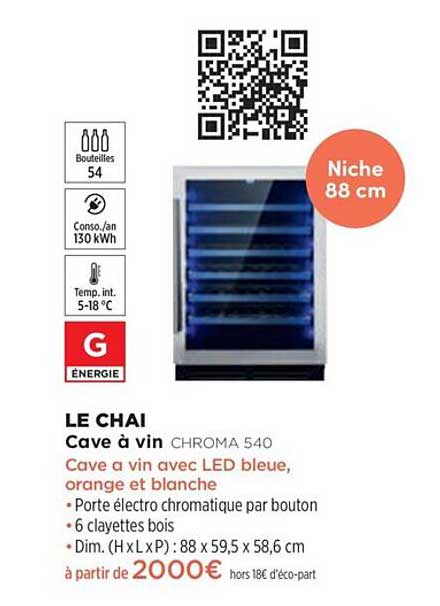 cave à vin le chai chroma 540