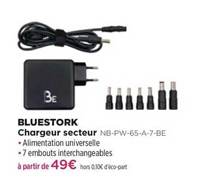 Chargeur Secteur Bluestork Nb-pw-65-a-7-be