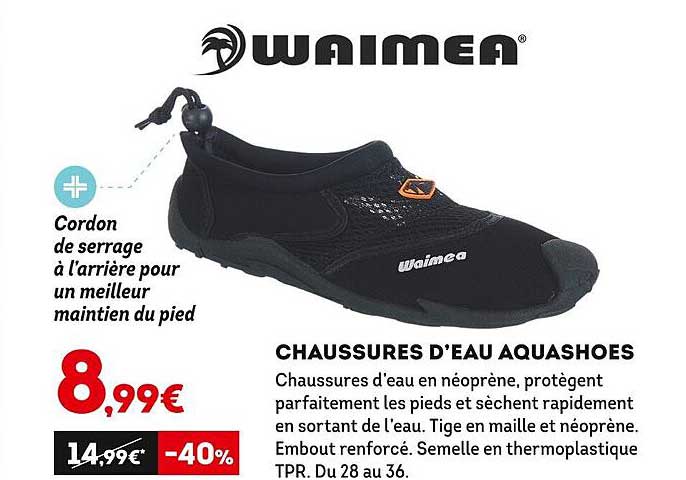 chaussures d'eau aquashoes waimea