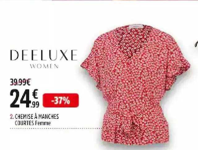 chemise à manches courtes femme deeluxe women