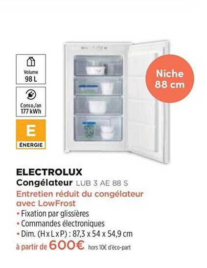 Congélateur Electrolux Lub 3 Ae 88 S