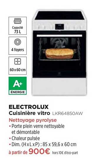 Cuisinière Vitro Eletrolux Lkr64850aw