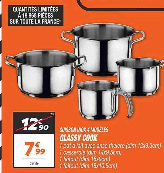 cuisson inox 4 modèles glassy cook