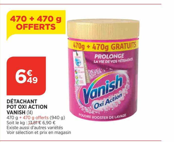 détachant pot oxi action vanish