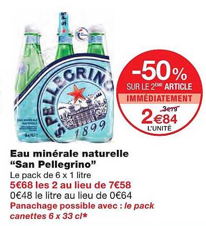 eau minérale naturelle "san pellegrino"