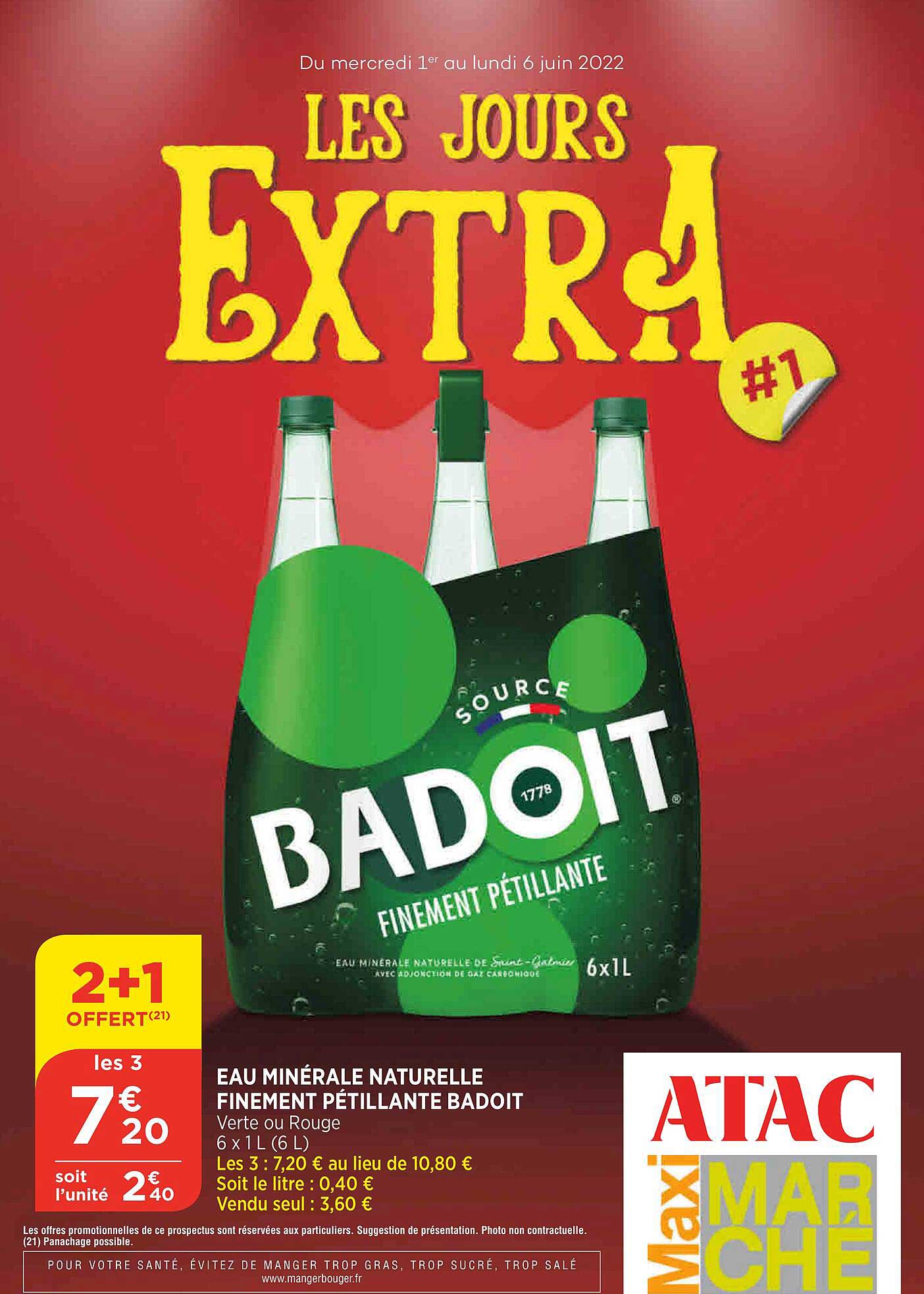 eau minérale naturelle finement pétillante badoit