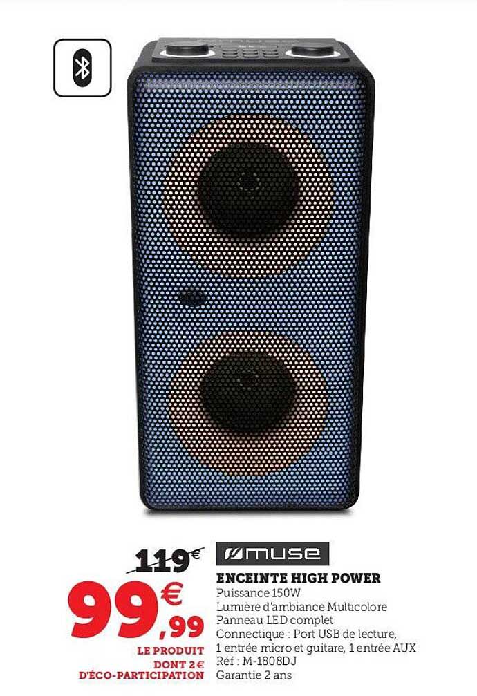 enceinte high power muse