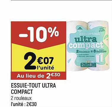 essuie-tout ultra compact
